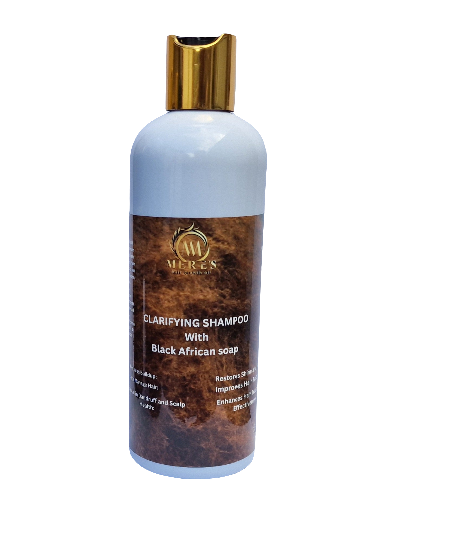 CLARIFYING SHAMPOO
With
Black African soap MERE&