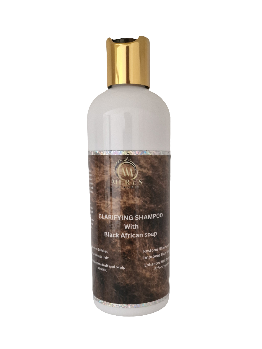 CLARIFYING SHAMPOO
 With 
Black African soap MERE&