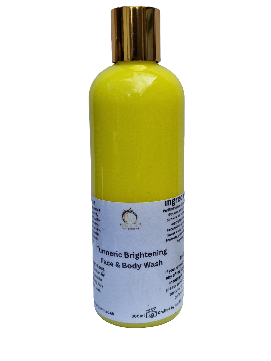 Turmeric brightening face and body wash.