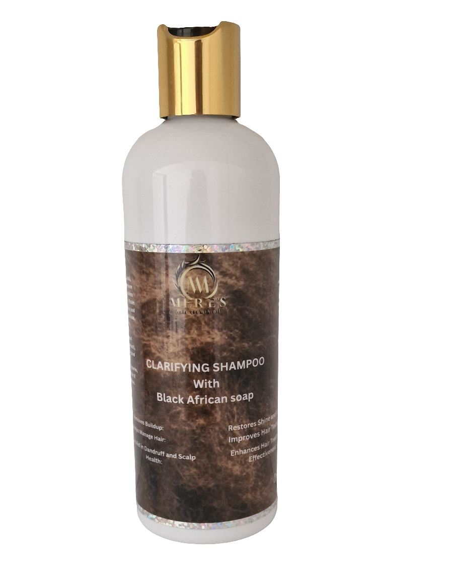 CLARIFYING SHAMPOO
 With 
Black African soap MERE&